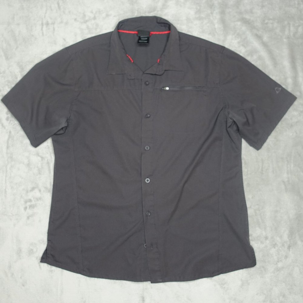 Gerry Casual Button Down Shirt Men's L Gray